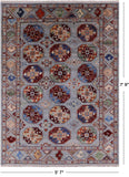 Turkmen Ersari Hand Knotted Wool Rug - 5' 7" X 7' 9" - Golden Nile