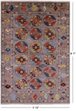 Turkmen Ersari Handmade Wool Rug - 5' 10" X 8' 7" - Golden Nile