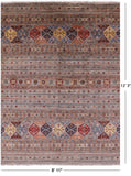 Khorjin Persian Gabbeh Hand Knotted Wool Rug - 8' 11" X 12' 3" - Golden Nile