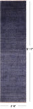 Grey Full Pile Overdyed Hand Knotted Wool Runner Rug - 2' 8" X 9' 11" - Golden Nile