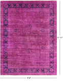Zero Pile Overdyed Hand Knotted Wool Rug - 9' 0" X 11' 11" - Golden Nile