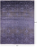 Full Pile Overdyed Hand Knotted Wool Rug - 6' 8" X 8' 0" - Golden Nile