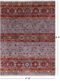 Khorjin Persian Gabbeh Handmade Wool Rug - 4' 10" X 6' 7" - Golden Nile