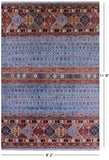 Blue Tribal Persian Gabbeh Hand Knotted Wool Rug - 8' 2" X 11' 8" - Golden Nile
