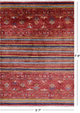 Tribal Persian Gabbeh Handmade Wool Rug - 5' 7" X 7' 8" - Golden Nile