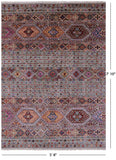 Khorjin Persian Gabbeh Hand Knotted Wool Rug - 5' 8" X 7' 10" - Golden Nile