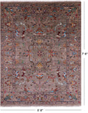 Peshawar Hand Knotted Wool Rug - 5' 8" X 7' 6" - Golden Nile