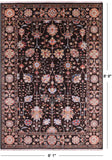 Brown Peshawar Hand Knotted Wool Rug - 6' 1" X 8' 9" - Golden Nile