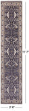 Grey Turkish Oushak Handmade Runner Rug - 2' 6" X 11' 7" - Golden Nile