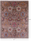 Peshawar Hand Knotted Wool Rug - 5' 1" X 6' 6" - Golden Nile