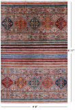 Khorjin Persian Gabbeh Handmade Wool Rug - 4' 8" X 6' 11" - Golden Nile