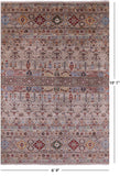 Khorjin Persian Gabbeh Hand Knotted Wool Rug - 6' 9" X 10' 1" - Golden Nile