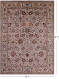 Peshawar Hand Knotted Wool Rug - 9' 1" X 12' 1" - Golden Nile