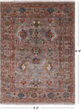 Peshawar Hand Knotted Wool Rug - 5' 2" X 6' 9" - Golden Nile