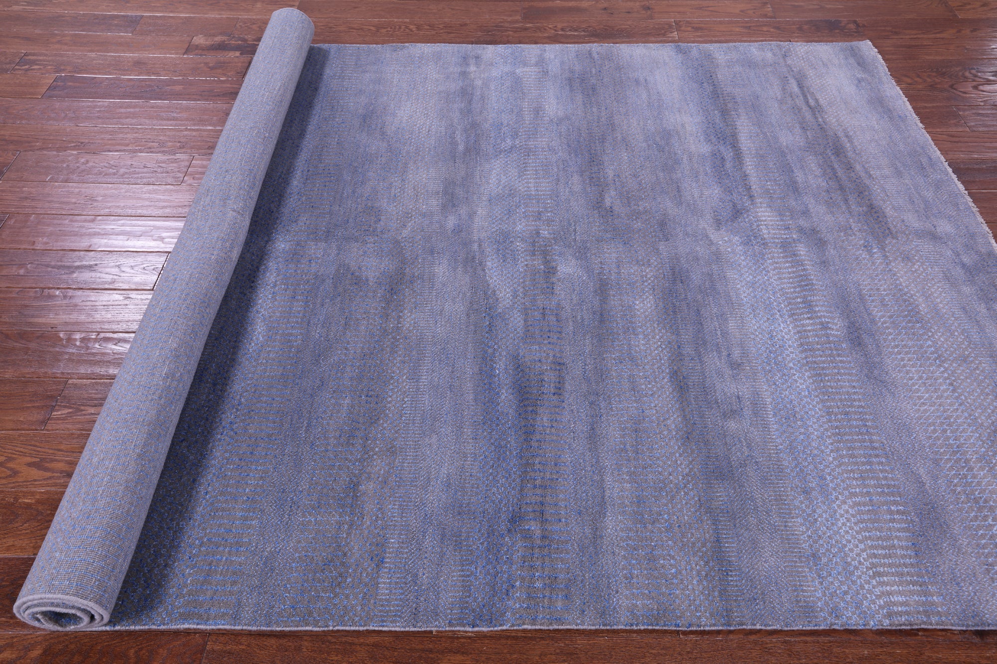 Savannah Grass Hand Knotted Wool & Silk Rug - 6' 1" X 9' 3"