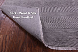 Savannah Grass Hand Knotted Wool & Silk Rug - 6' 1" X 9' 5" - Golden Nile