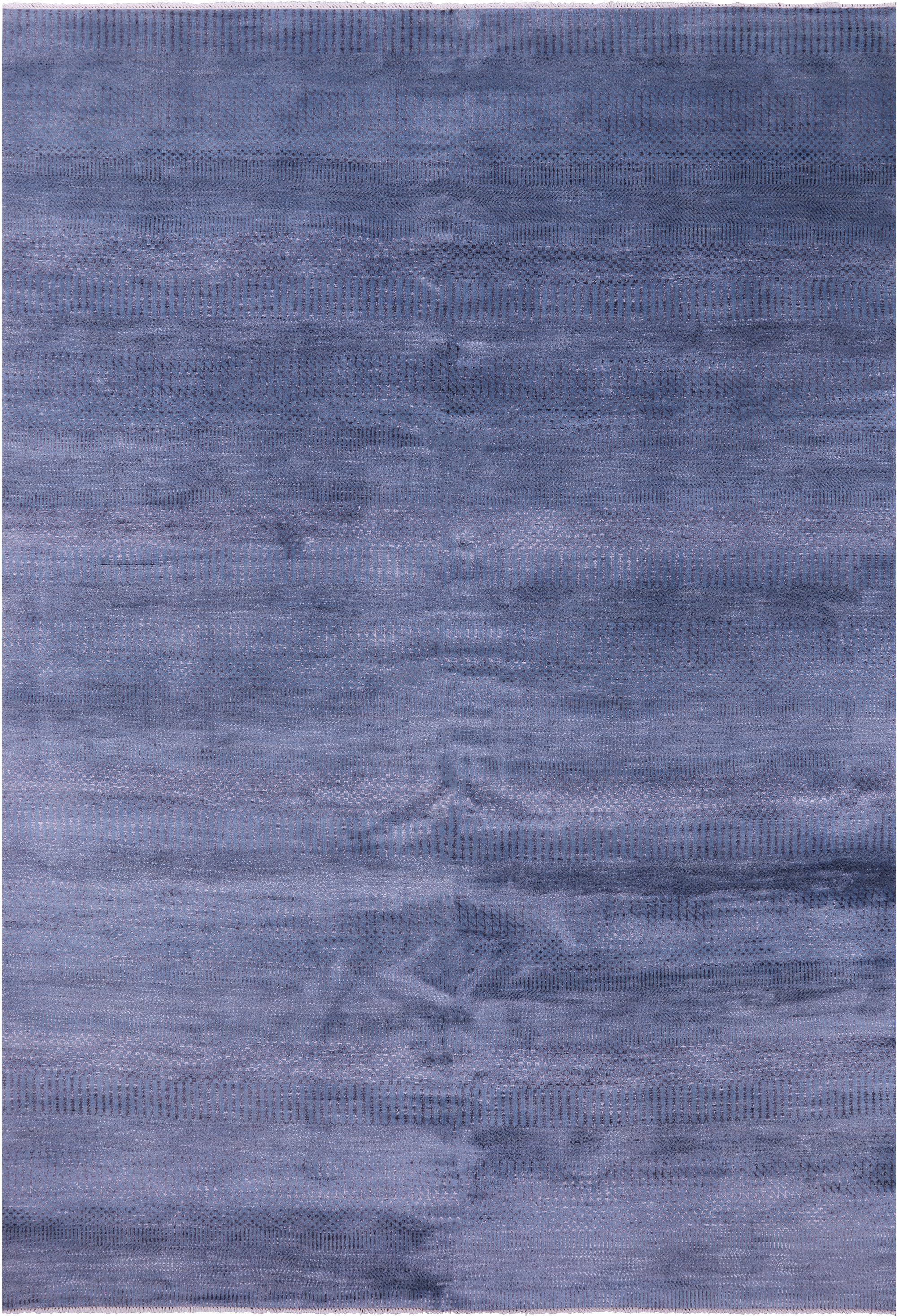 Blue Savannah Grass Handmade Wool & Silk Rug - 6' 0" X 9' 0" - Golden Nile