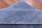 Blue Savannah Grass Handmade Wool & Silk Rug - 6' 0" X 9' 0" - Golden Nile
