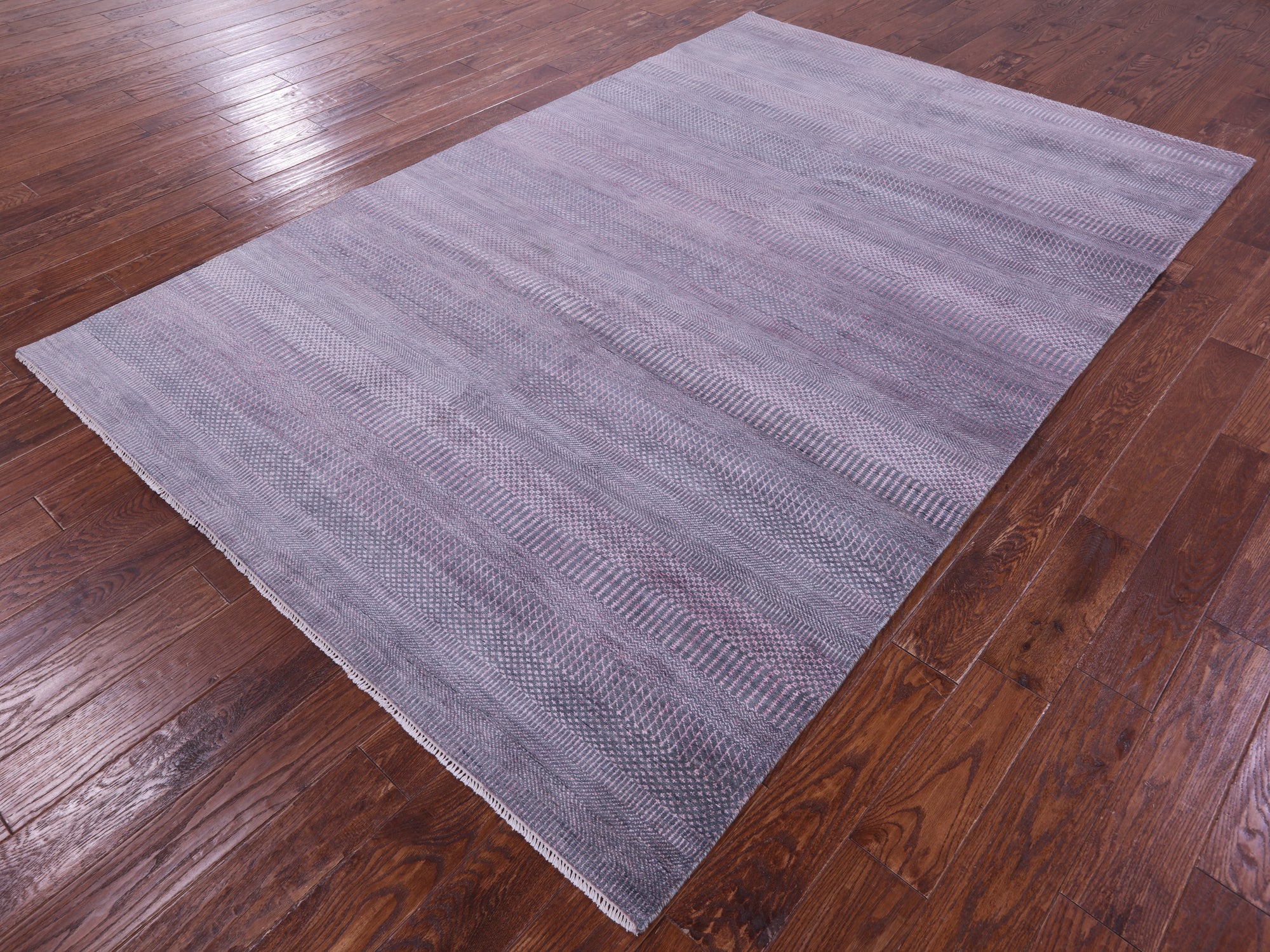 Savannah Grass Hand Knotted Wool & Silk Rug - 6' 1" X 9' 4"
