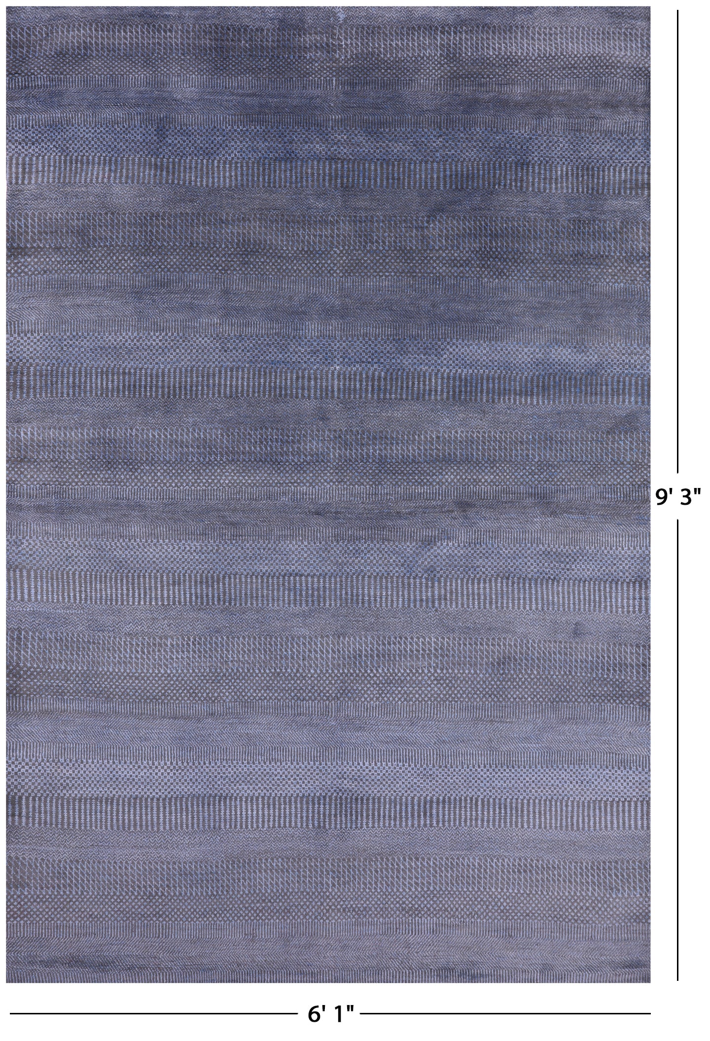 Savannah Grass Hand Knotted Wool & Silk Rug - 6' 1" X 9' 3" - Golden Nile