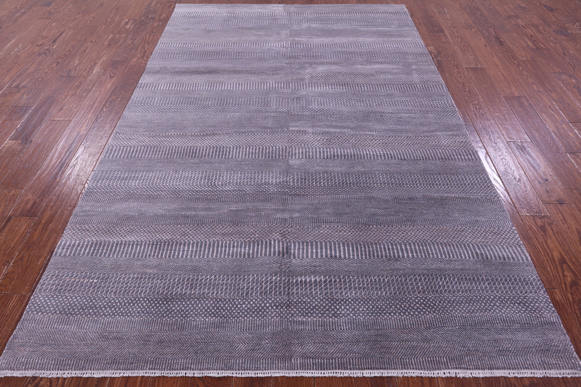 Savannah Grass Hand Knotted Wool & Silk Rug - 6' 1" X 9' 4"
