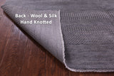 Savannah Grass Hand Knotted Wool & Silk Rug - 6' 0" X 9' 0" - Golden Nile