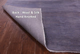Savannah Grass Hand Knotted Wool & Silk Rug - 8' 1" X 10' 3" - Golden Nile