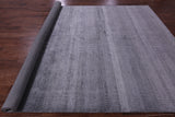 Grey Savannah Grass Hand Knotted Wool & Silk Rug - 9' 0" X 12' 2" - Golden Nile