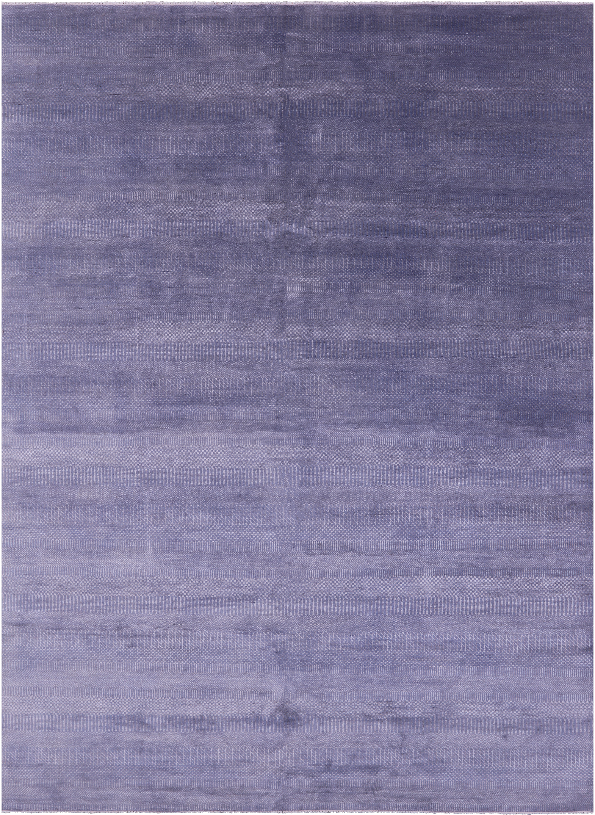 Grey Savannah Grass Hand Knotted Wool & Silk Rug - 9' 2" X 12' 4"