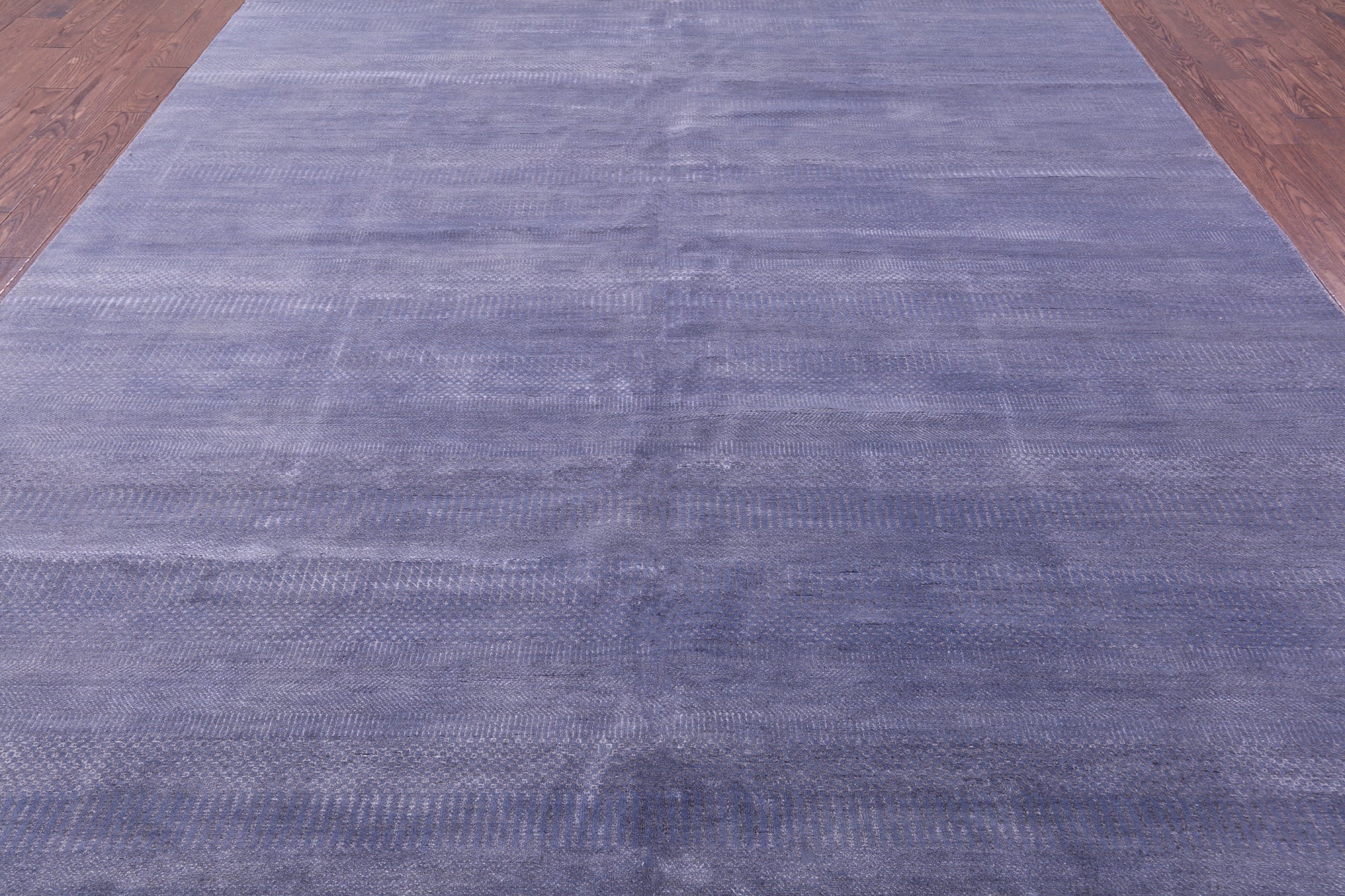 Grey Savannah Grass Hand Knotted Wool & Silk Rug - 9' 2" X 12' 4"