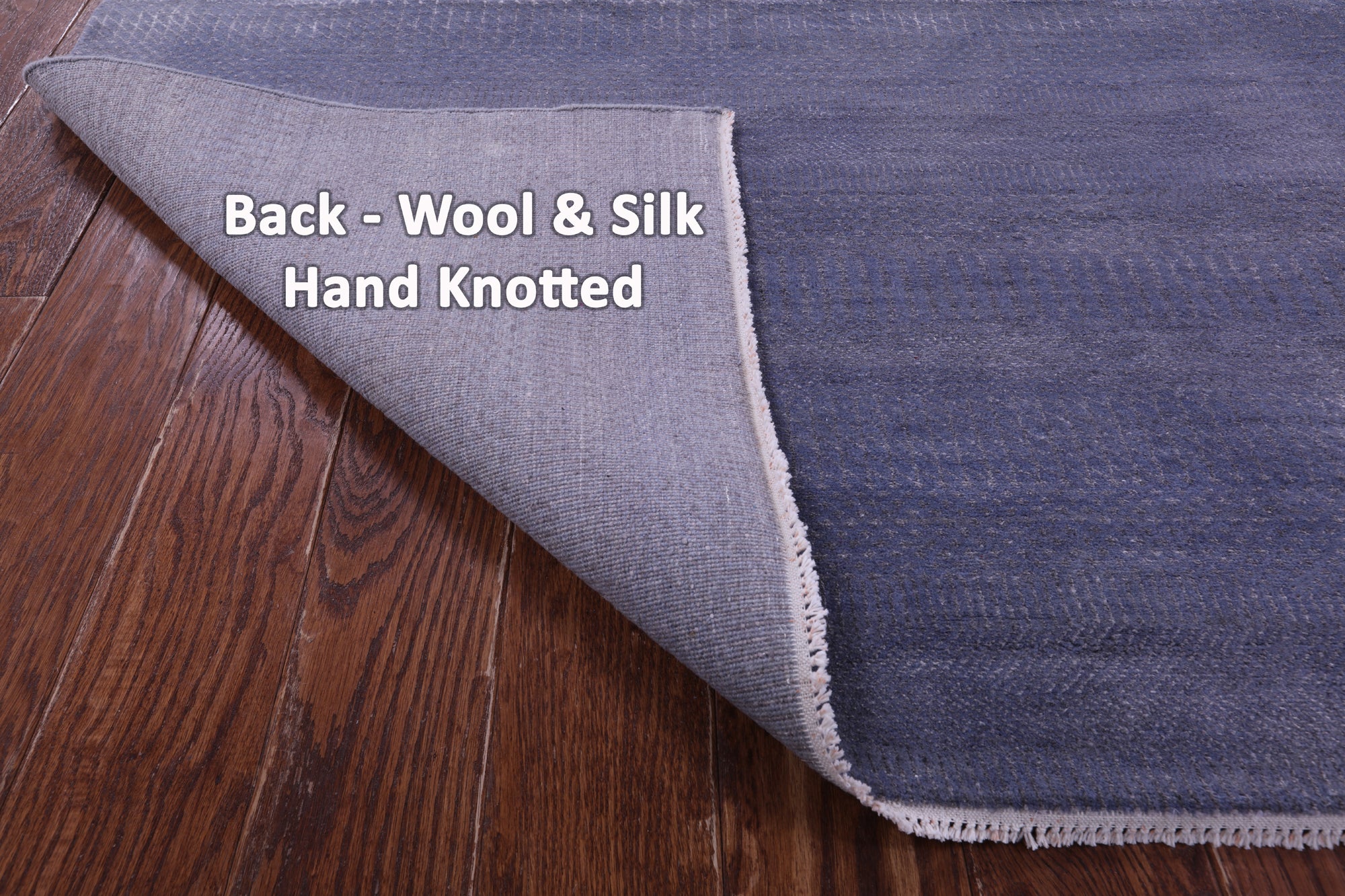 Grey Savannah Grass Hand Knotted Wool & Silk Rug - 9' 2" X 12' 4"