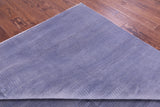 Grey Savannah Grass Hand Knotted Wool & Silk Rug - 9' 2" X 12' 4"