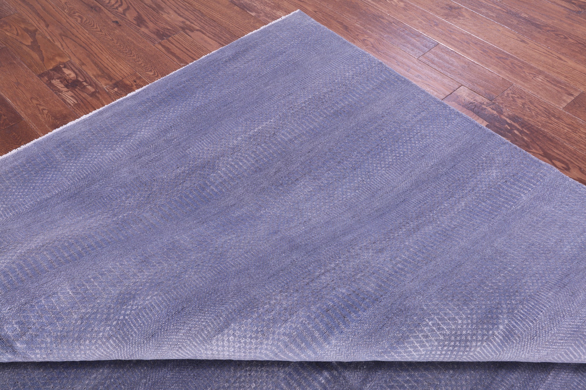Grey Savannah Grass Hand Knotted Wool & Silk Rug - 9' 2" X 12' 4"