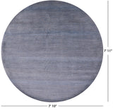 Round Savannah Grass Hand Knotted Wool & Silk Rug - 7' 10" X 7' 11" - Golden Nile