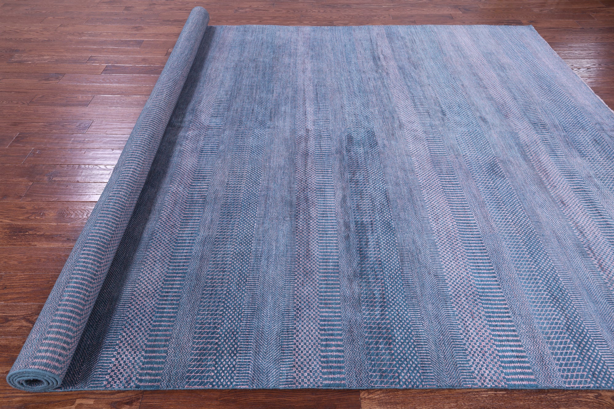 Savannah Grass Hand Knotted Wool & Silk Rug - 8' 11" X 12' 3"