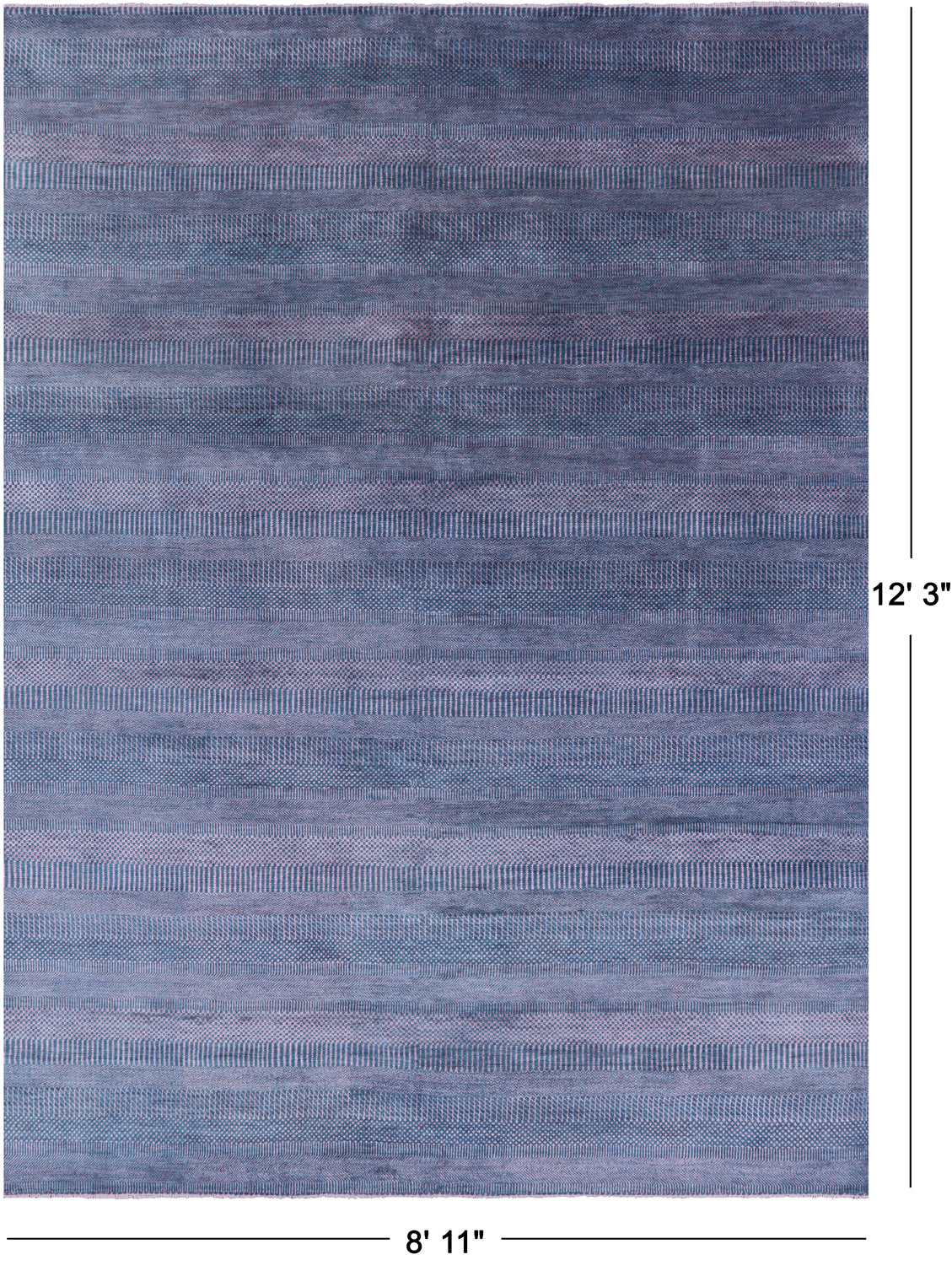 Savannah Grass Hand Knotted Wool & Silk Rug - 8' 11" X 12' 3"