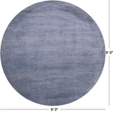 Round Savannah Grass Handmade Wool & Silk Rug - 6' 0" X 6' 0" - Golden Nile