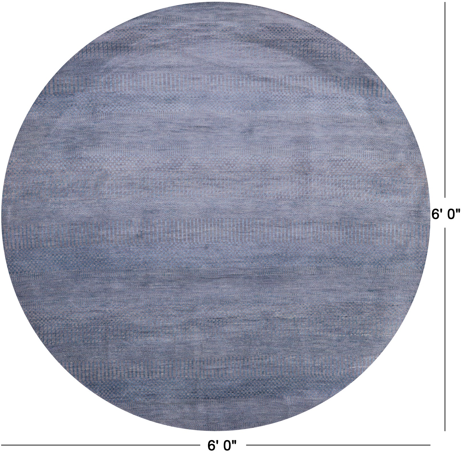 Round Savannah Grass Handmade Wool & Silk Rug - 6' 0" X 6' 0" - Golden Nile