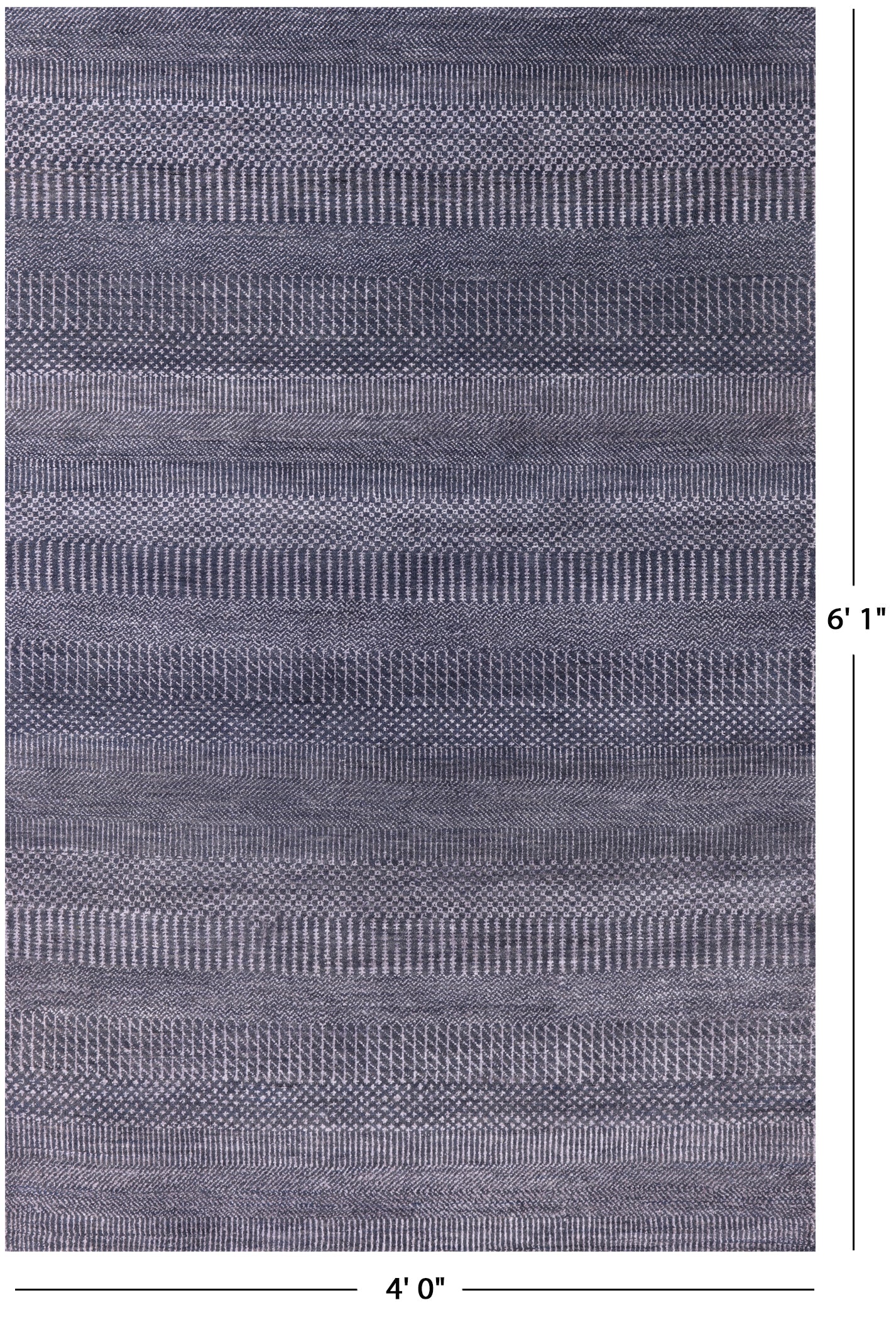 Savannah Grass Hand Knotted Wool & Silk Rug - 4' 0" X 6' 1" - Golden Nile