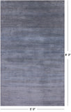 Savannah Grass Hand Knotted Wool & Silk Rug - 5' 0" X 8' 3" - Golden Nile