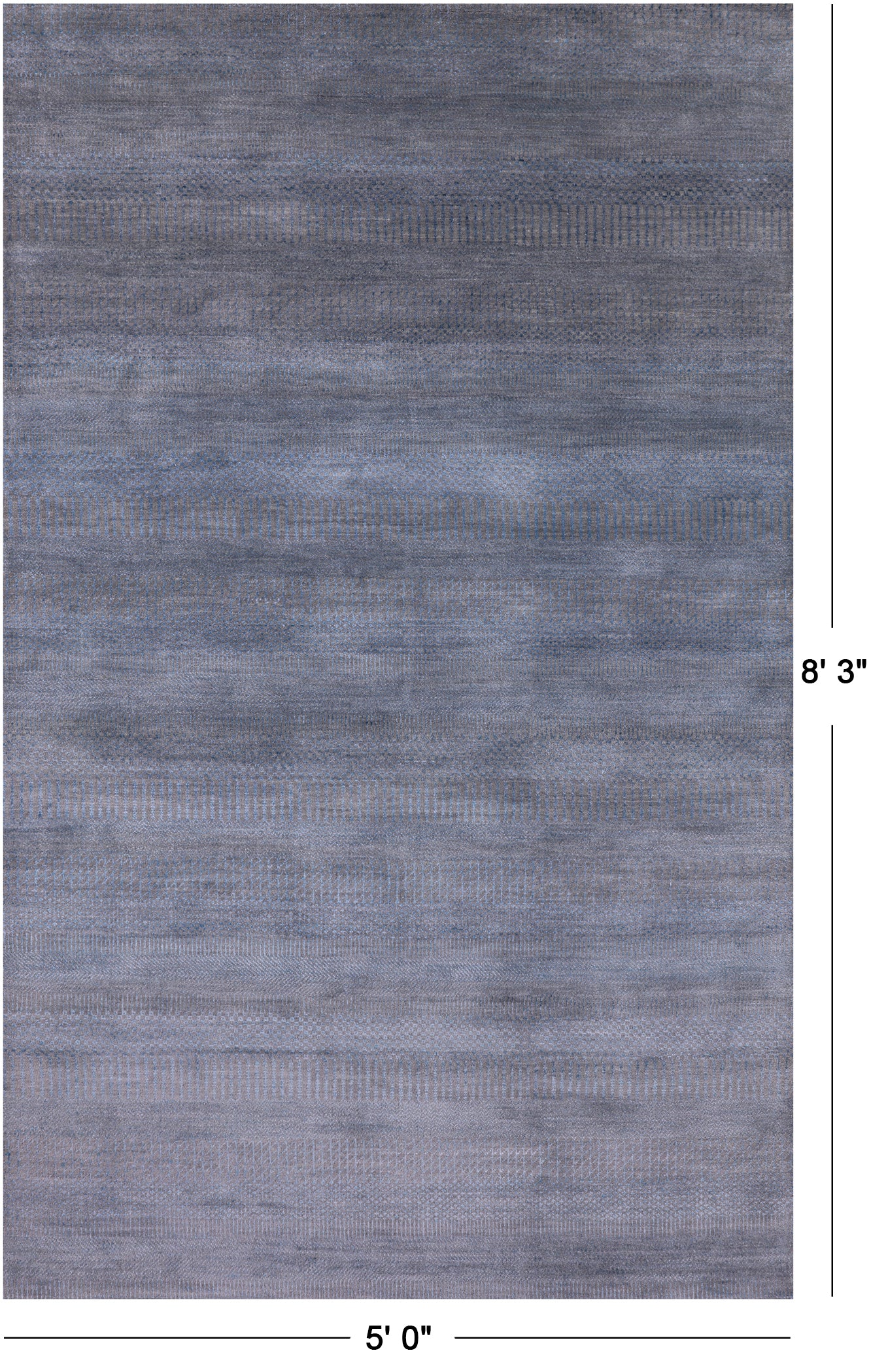 Savannah Grass Hand Knotted Wool & Silk Rug - 5' 0" X 8' 3" - Golden Nile