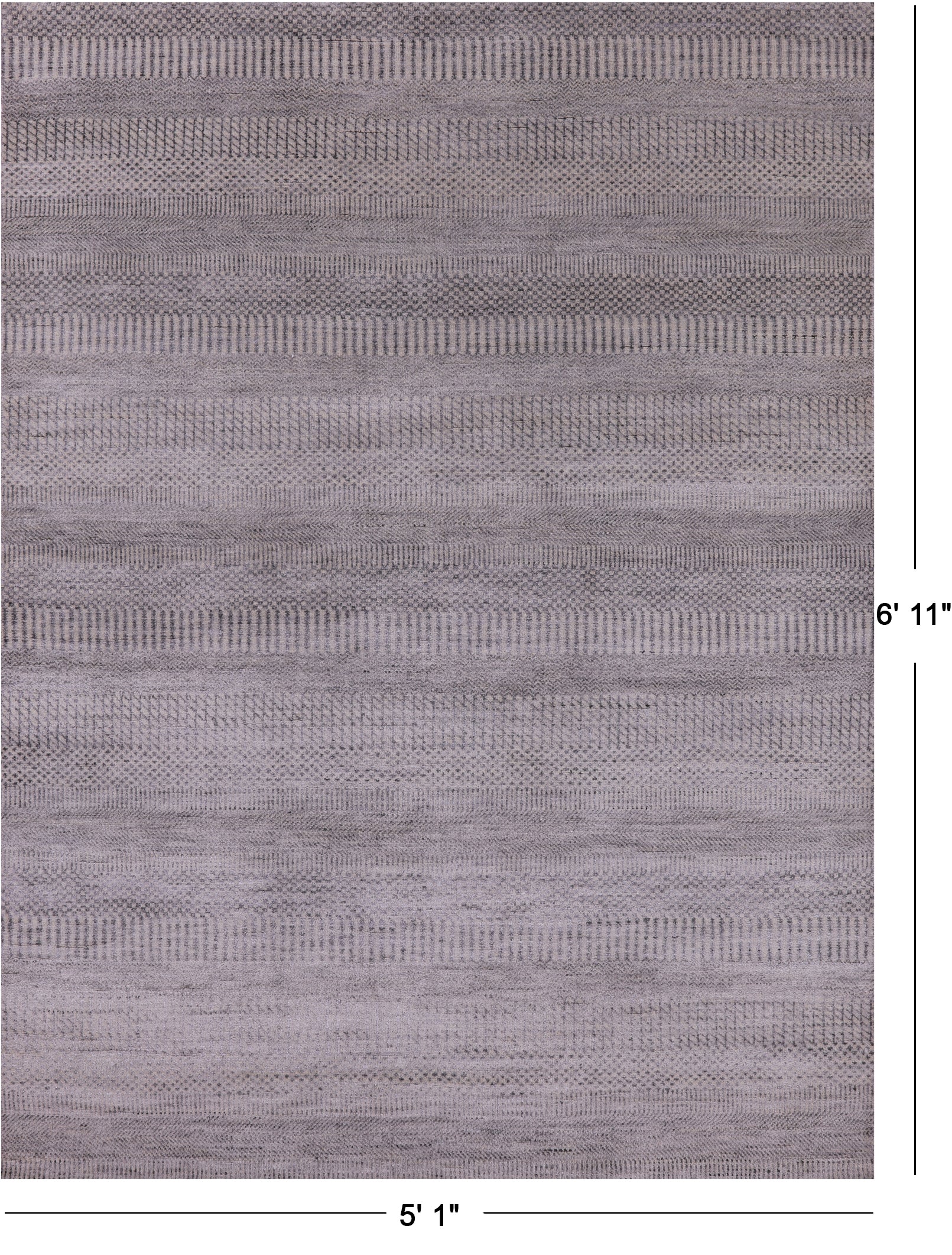 Savannah Grass Hand Knotted Wool & Silk Rug - 5' 1" X 6' 11" - Golden Nile