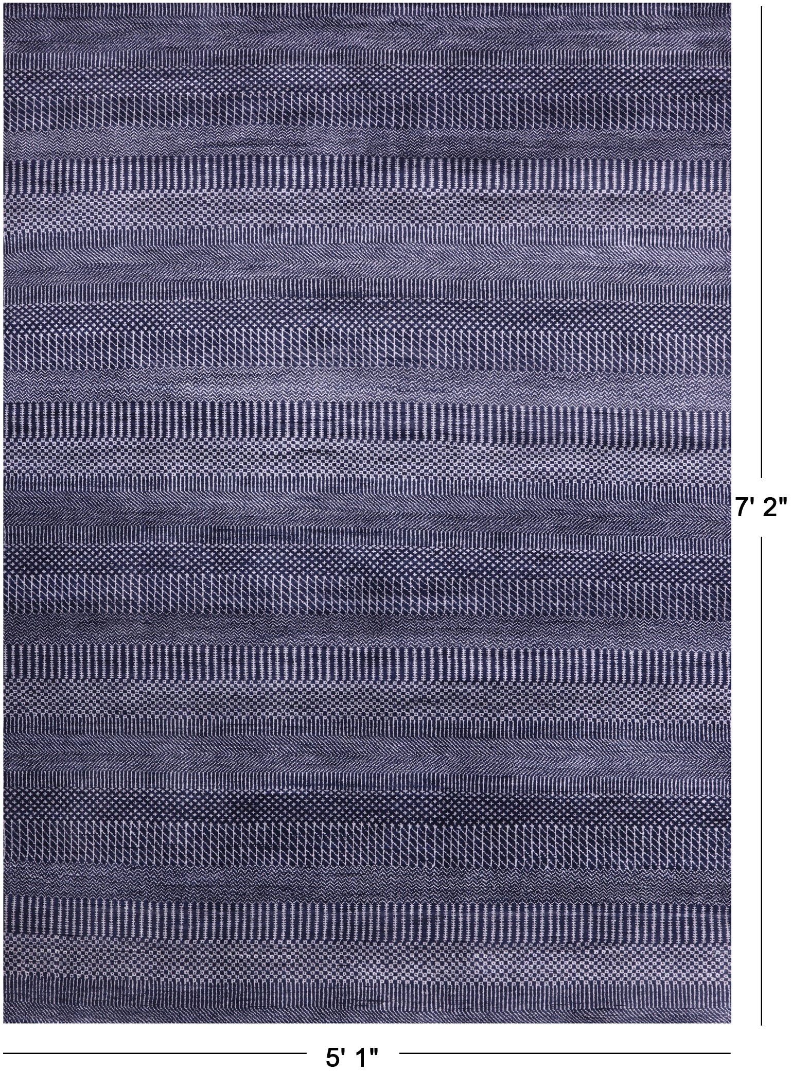 Savannah Grass Hand Knotted Wool & Silk Rug - 5' 1" X 7' 2" - Golden Nile