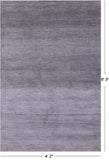 Grey Savannah Grass Handmade Wool & Silk Rug - 4' 2" X 6' 3" - Golden Nile