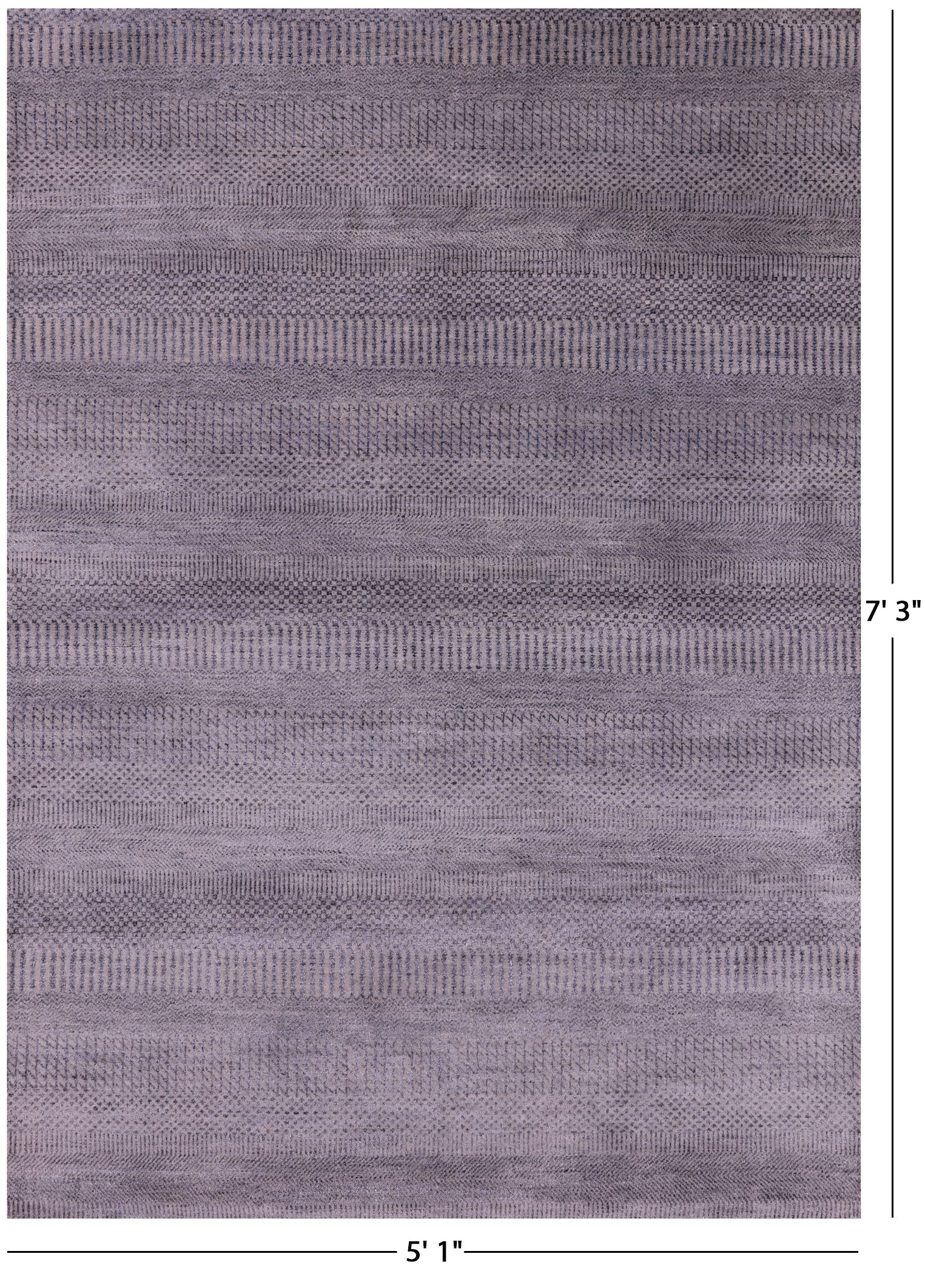 Savannah Grass Hand Knotted Wool & Silk Rug - 5' 1" X 7' 3" - Golden Nile