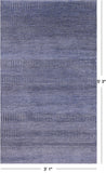 Savannah Grass Handmade Wool & Silk Rug - 3' 1" X 5' 3" - Golden Nile