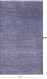 Savannah Grass Hand Knotted Wool & Silk Rug - 3' 1" X 5' 3" - Golden Nile