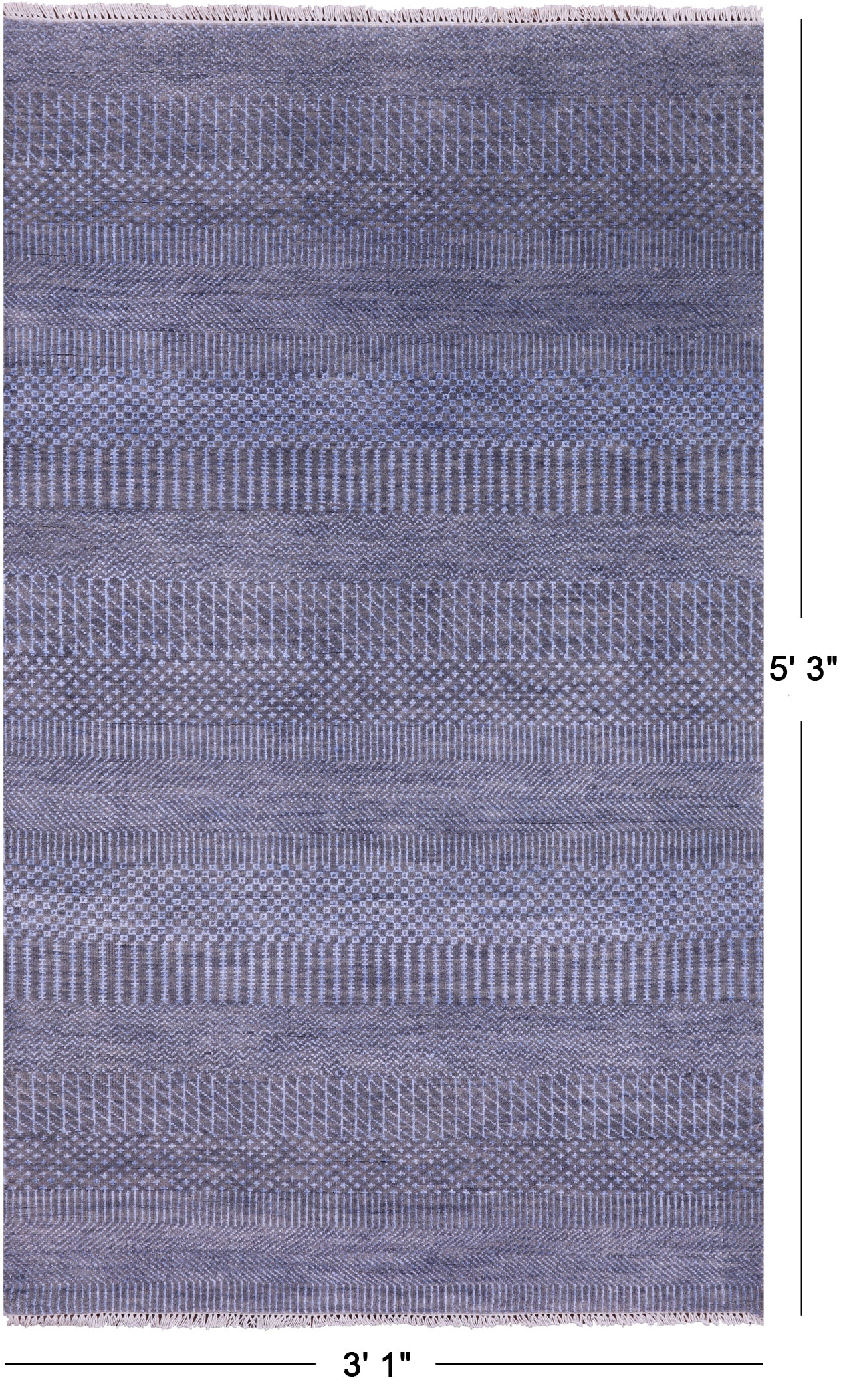 Savannah Grass Hand Knotted Wool & Silk Rug - 3' 1" X 5' 3" - Golden Nile