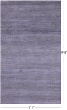 Grey Savannah Grass Hand Knotted Wool & Silk Rug - 3' 1" X 5' 2" - Golden Nile