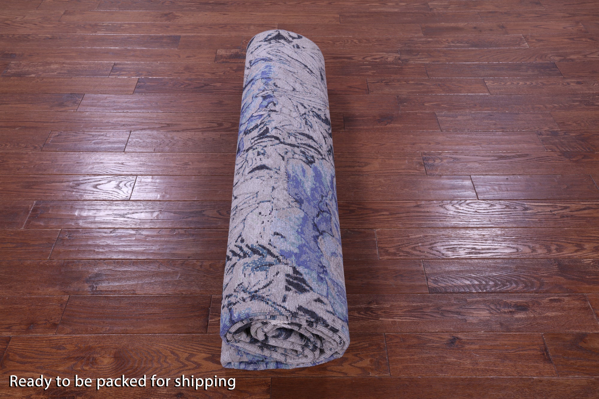 Contemporary Hand Knotted 100% Silk Rug - 8' 9" X 12' 2"